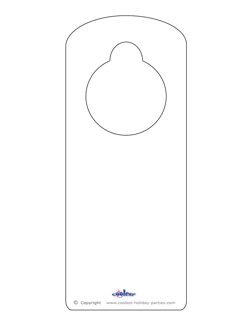 door knob hangers template door knobs template for door hanger