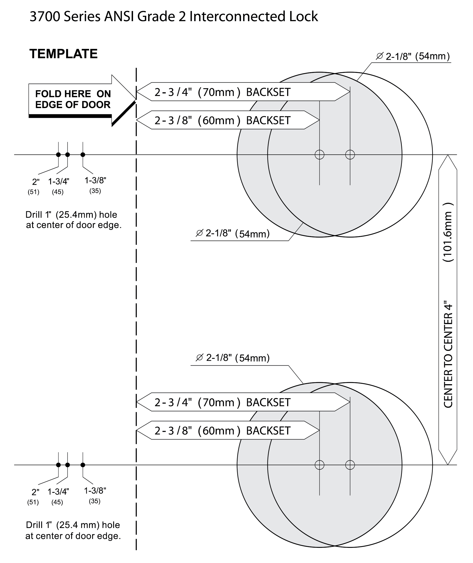 Printable Door Knob Installation Template - Printable Templates Free