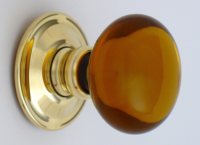 amber glass door knobs photo - 6