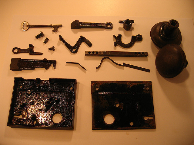 antique door knob parts photo - 14