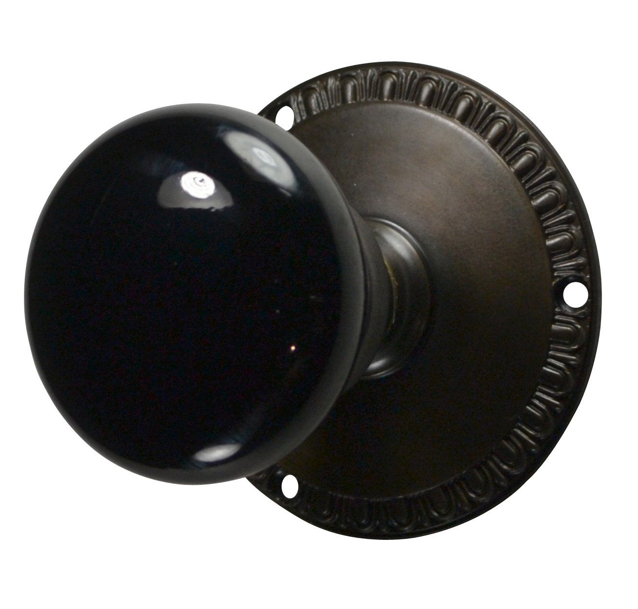 black door knobs photo - 12