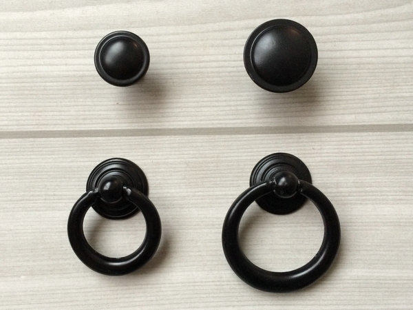 black door knobs and hinges photo - 20