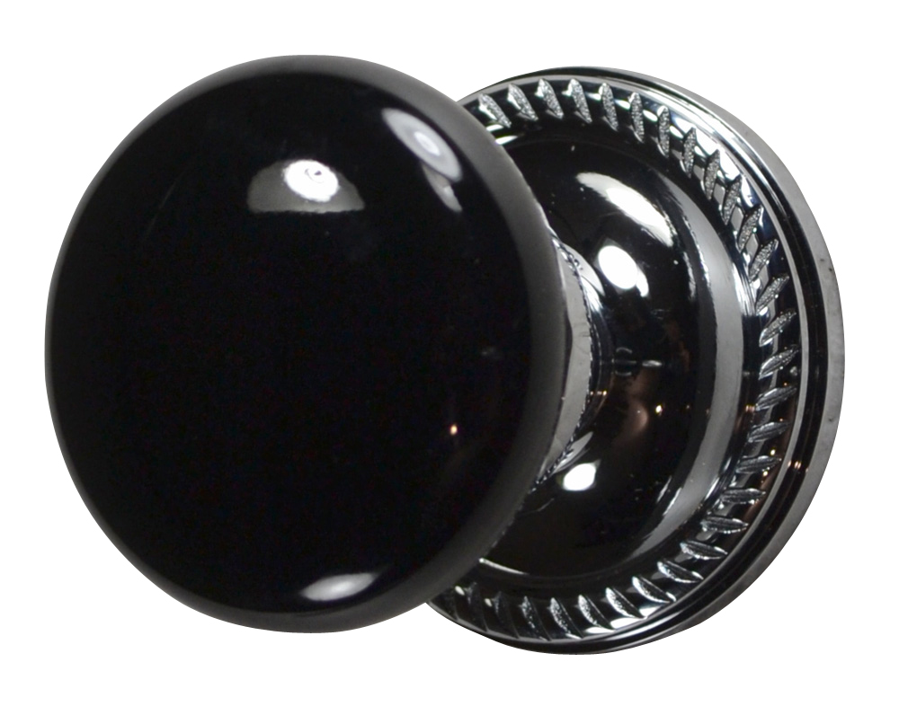 black porcelain door knob photo - 10