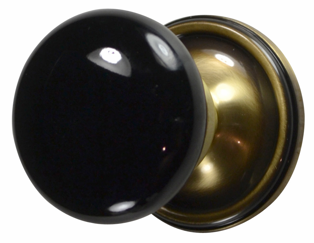 black porcelain door knob photo - 13