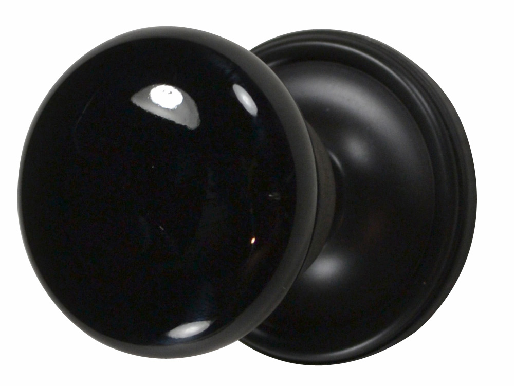 black porcelain door knob photo - 15