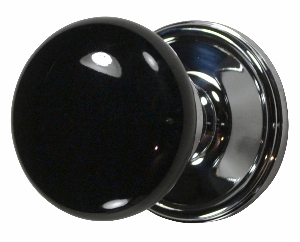 black porcelain door knob photo - 19