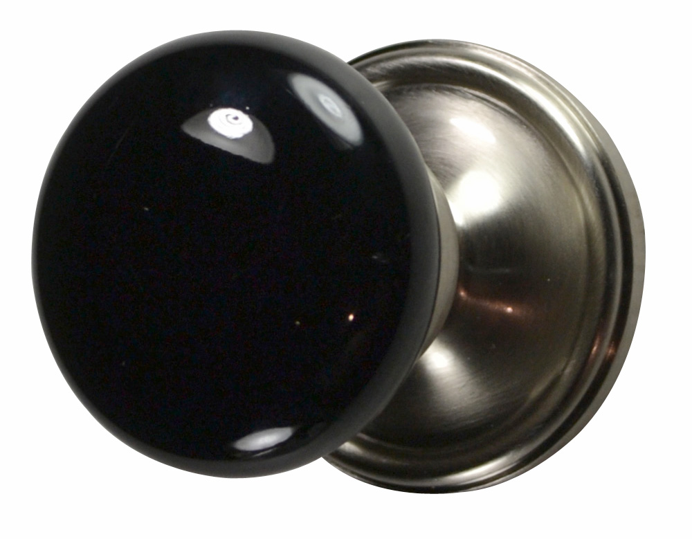 black porcelain door knob photo - 2