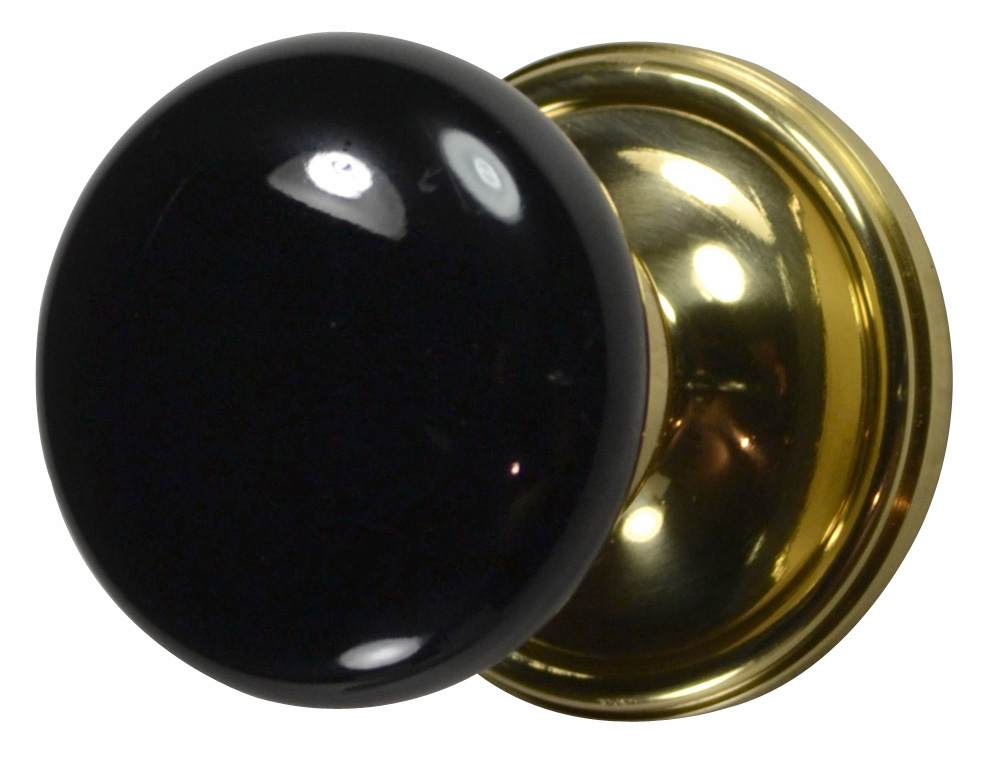 black porcelain door knob photo - 3