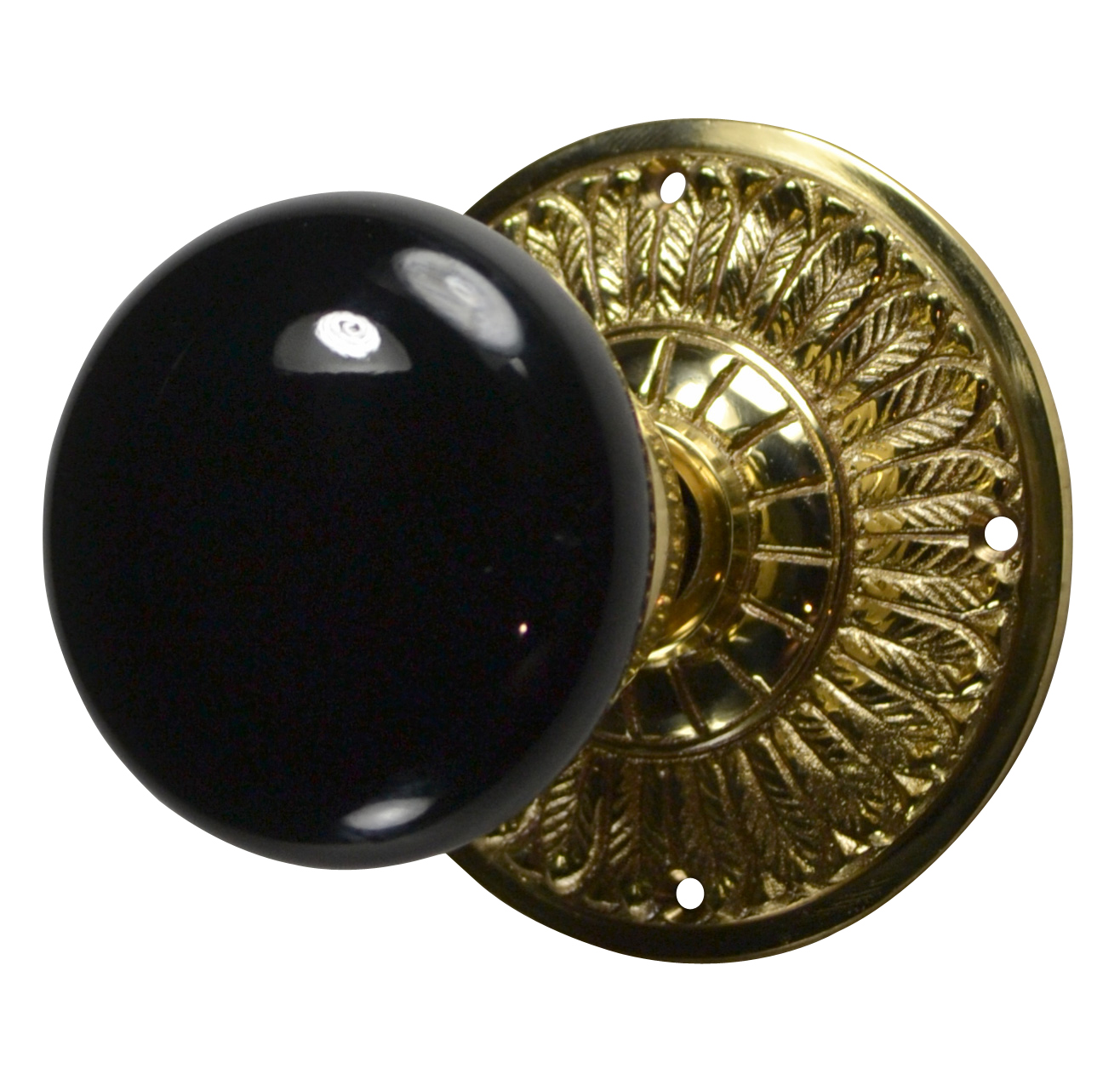 black porcelain door knob photo - 8