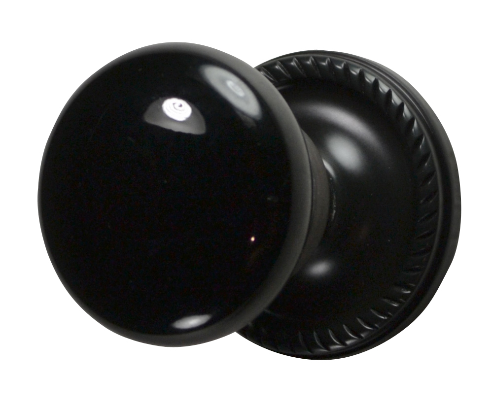 black porcelain door knobs photo - 8