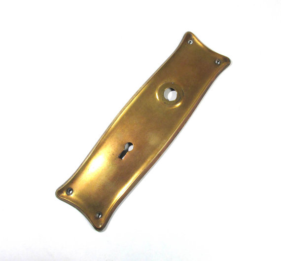 brass door knob plate photo - 12
