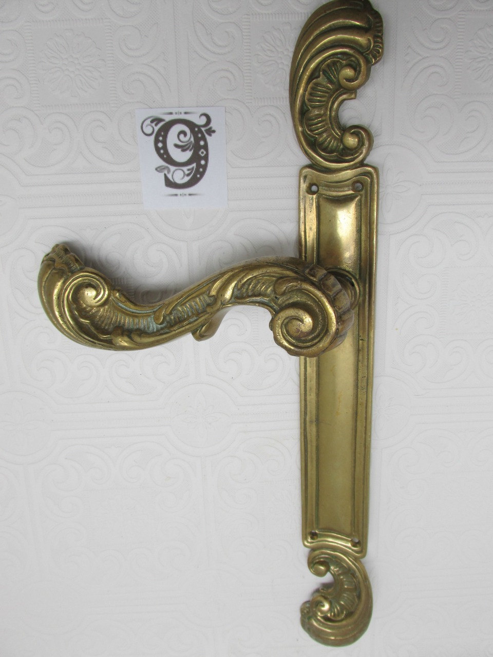 brass door knob plate photo - 7