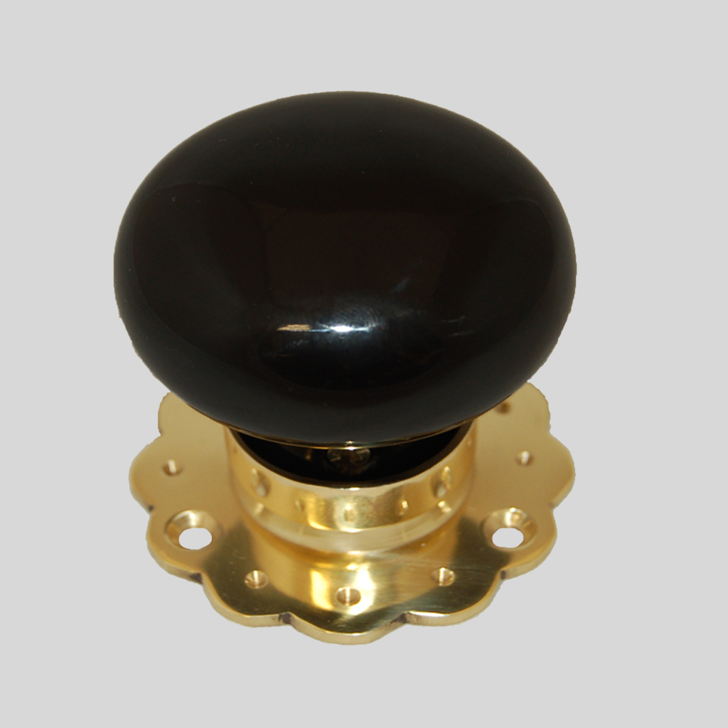 brass door knobs with backplate photo - 18