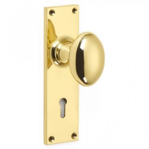 brass door knobs with backplate photo - 19