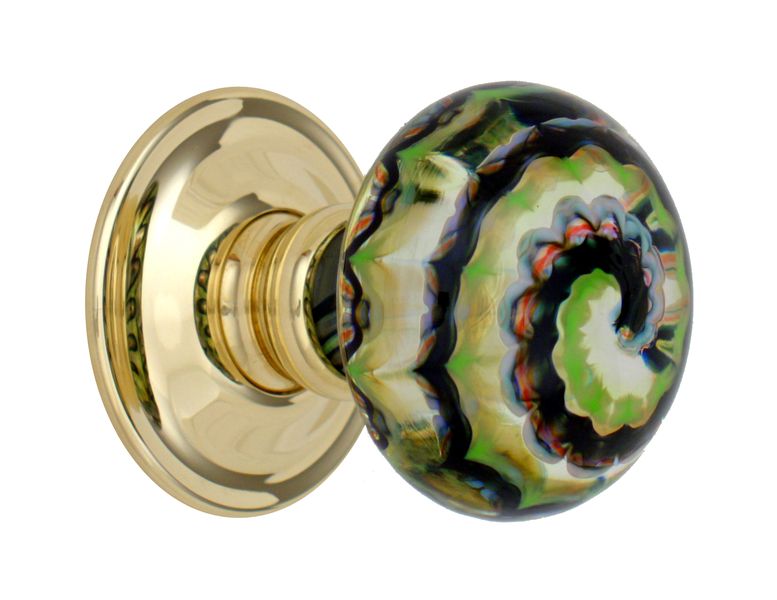 colored glass door knobs photo - 12