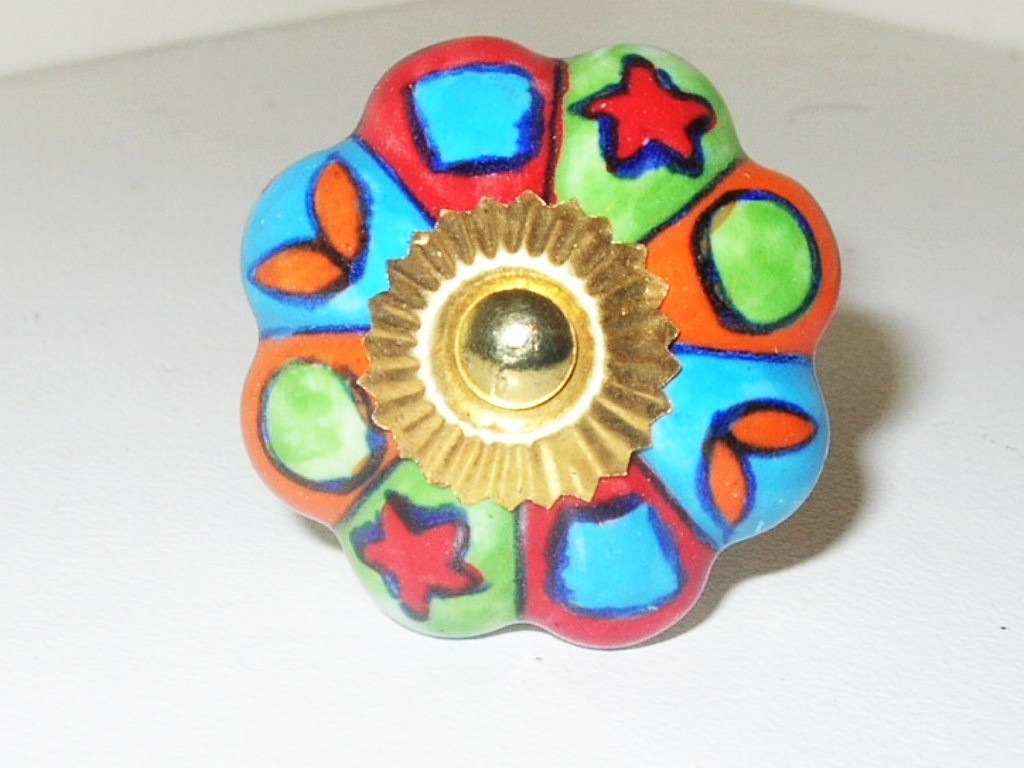 colorful door knobs photo - 1