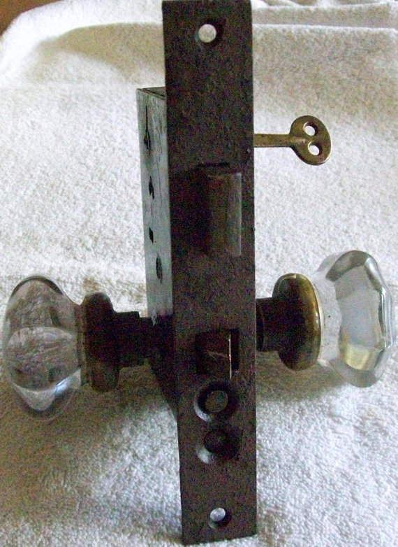 crystal door knobs with lock photo - 7