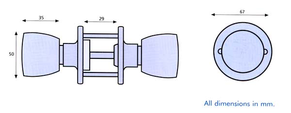 Door Knob Dimensions Door Knobs