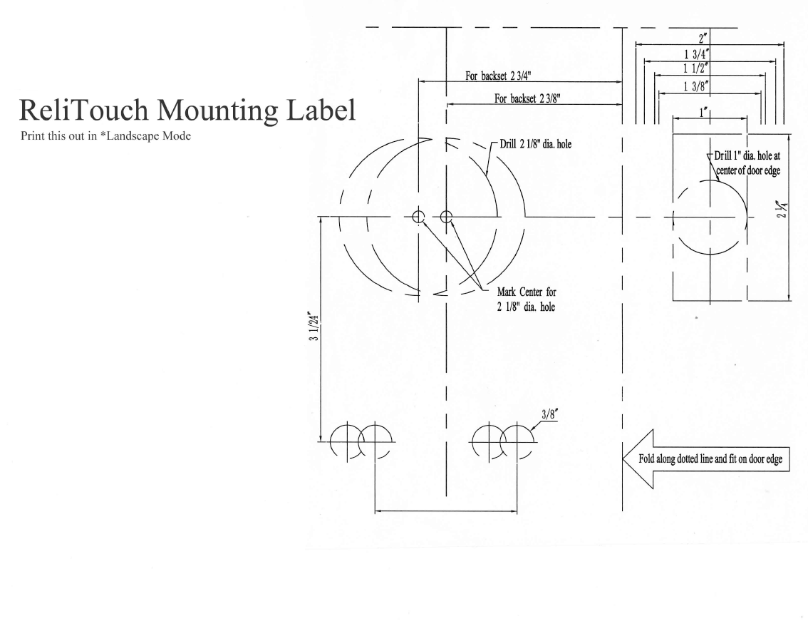 Printable Door Lock Installation Template Printable Templates