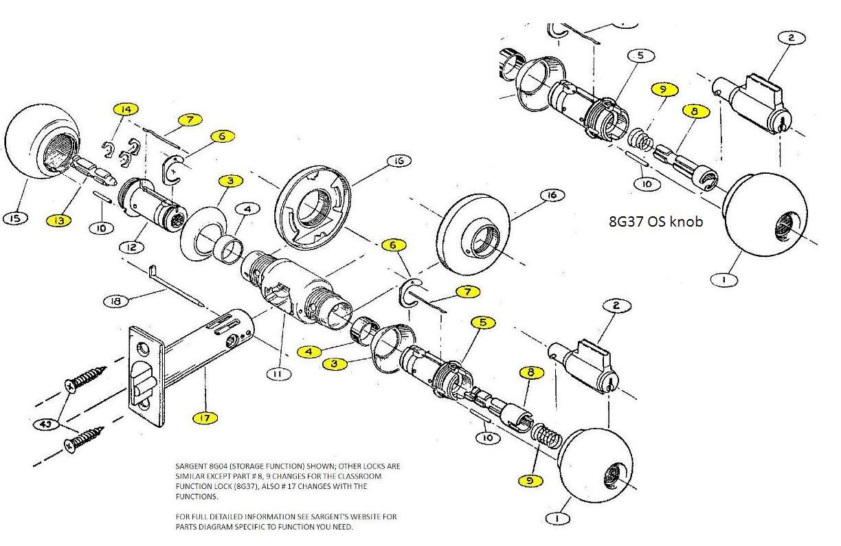 door knob parts diagram photo - 3