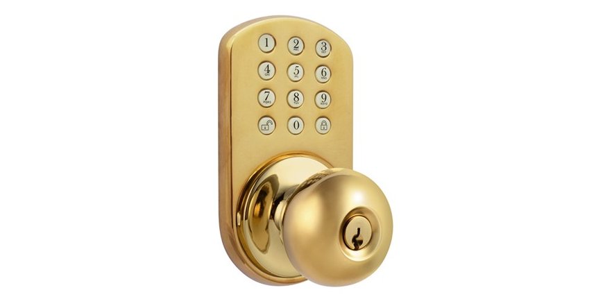 door knob with keypad photo - 12