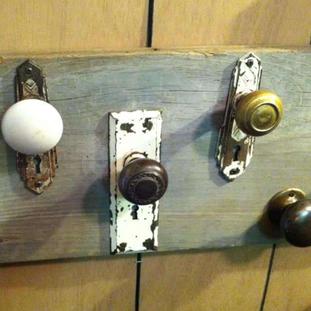 door knobs as coat hooks photo - 11