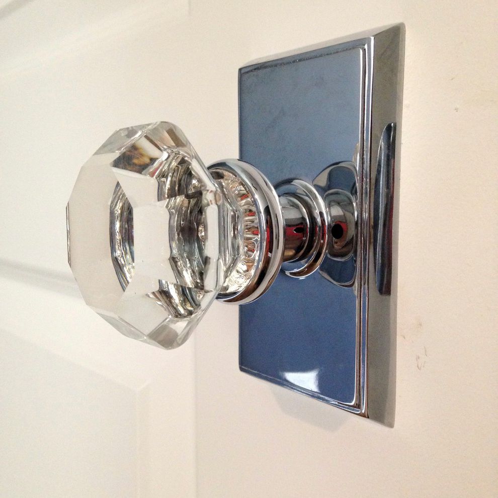 glass door knobs with lock photo - 11
