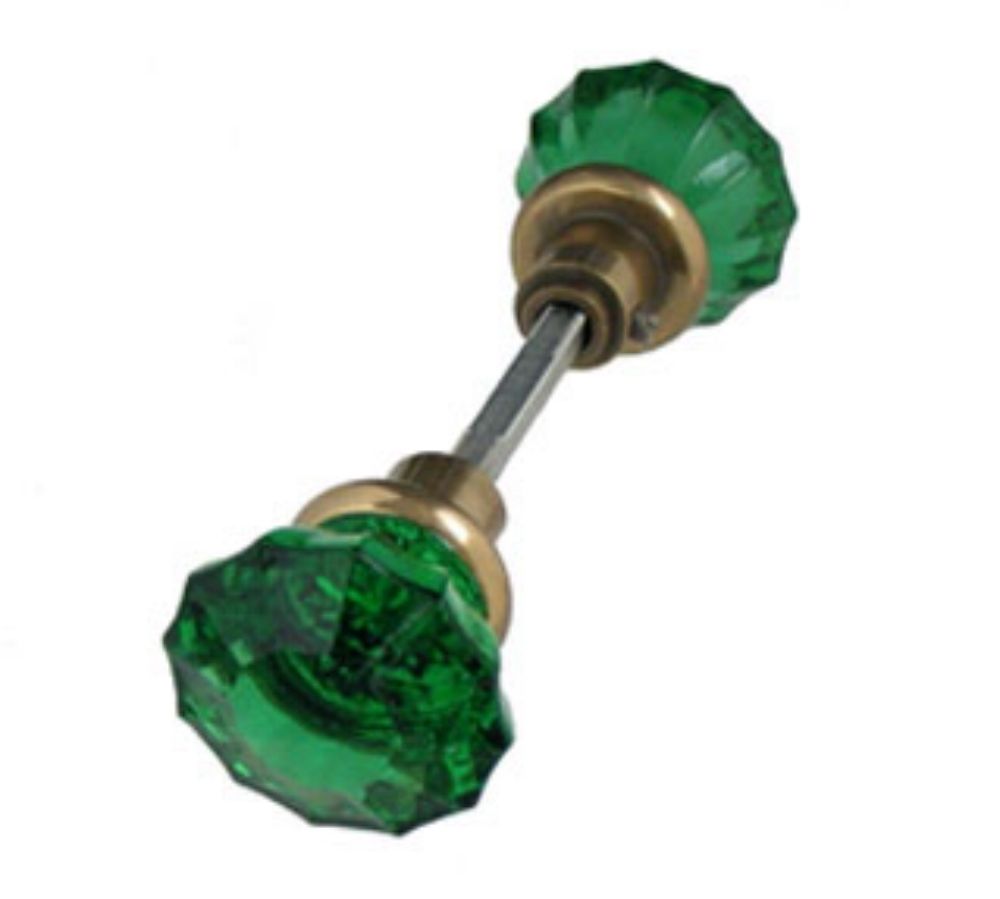 green glass door knobs photo - 5