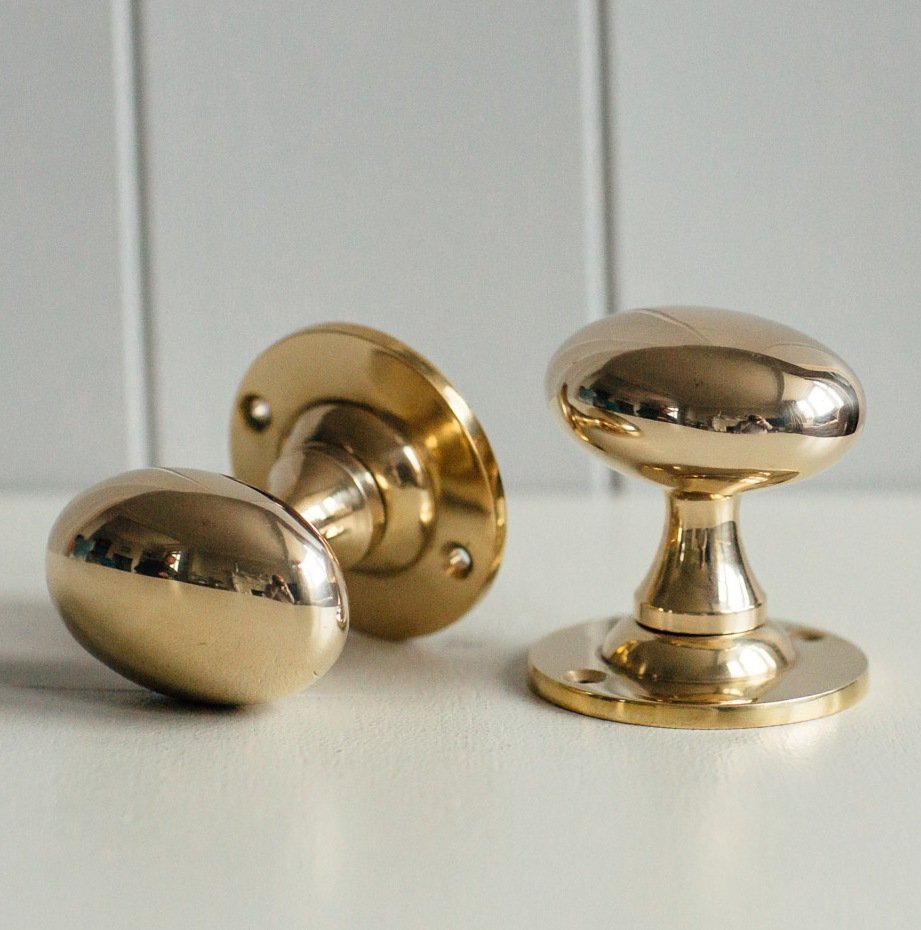 oval brass door knobs photo - 10