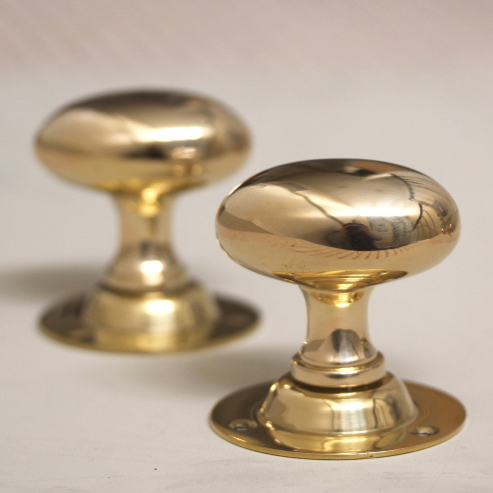 oval brass door knobs photo - 2