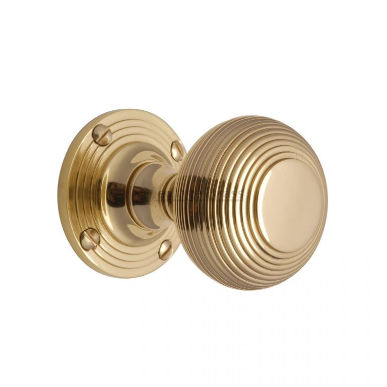 polished brass door knobs photo - 5