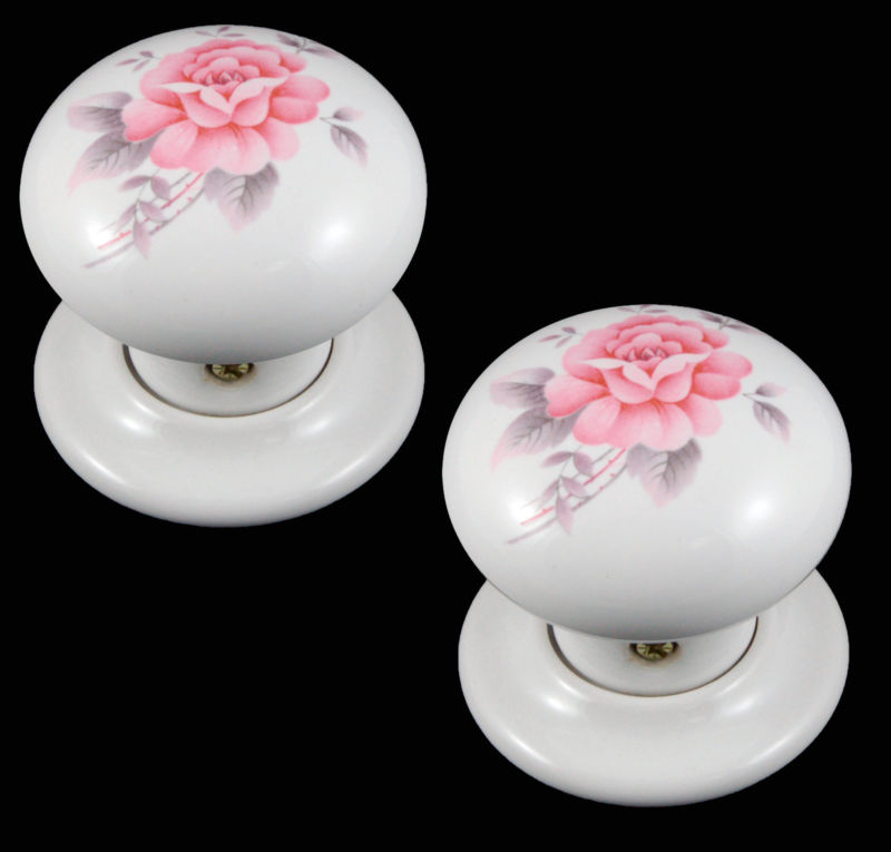 porcelain door knobs floral photo - 11