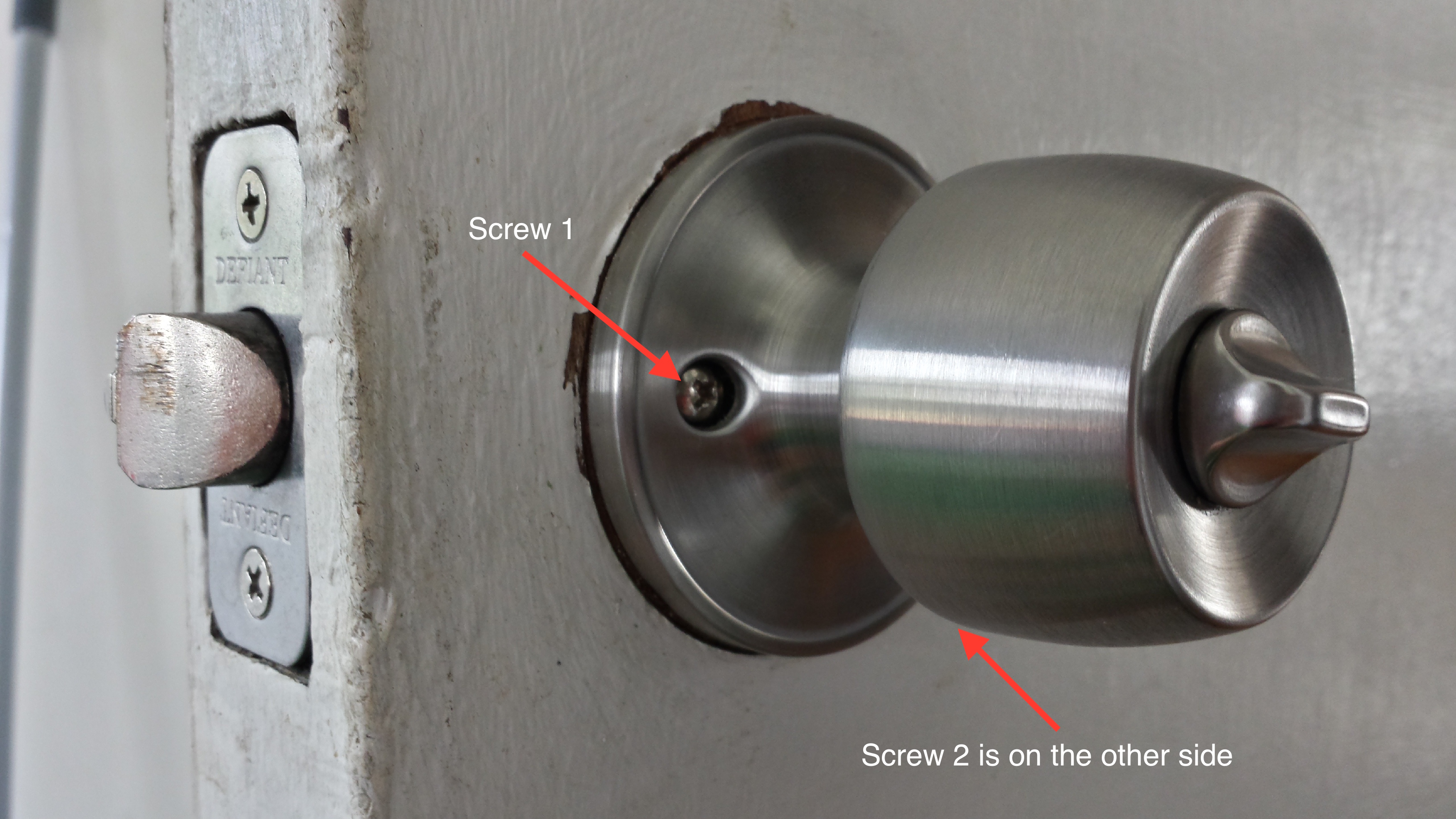 remove kwikset door knob photo - 5