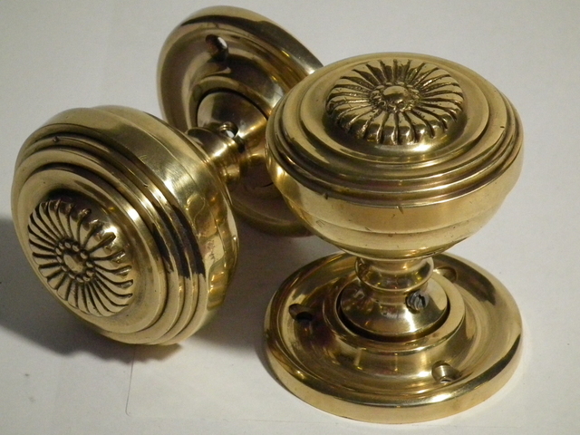 victorian brass door knobs photo - 12