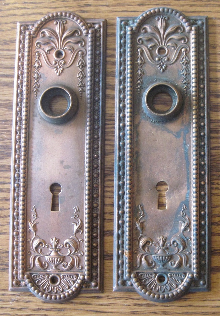 vintage door knob plates photo - 1