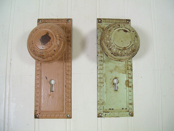 vintage door knob plates photo - 5